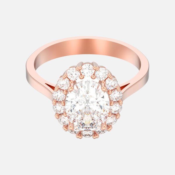 Rhombus Diamond Ring 18k White Gold - Image 2